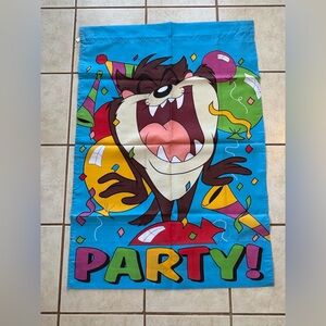 Vintage Tasmanian Devil Warner Bros Party Flag House Garden Flag Large Colorful